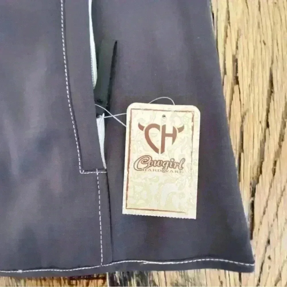 Cowgirl Hardware Women’s Black Vest Silver Sparkle Cross NWT Size: S